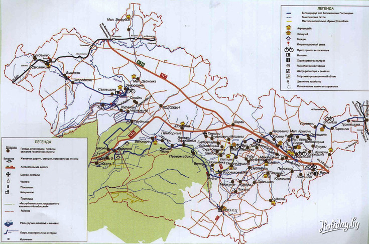 Карта маршрута «Воложинские гостинцы»