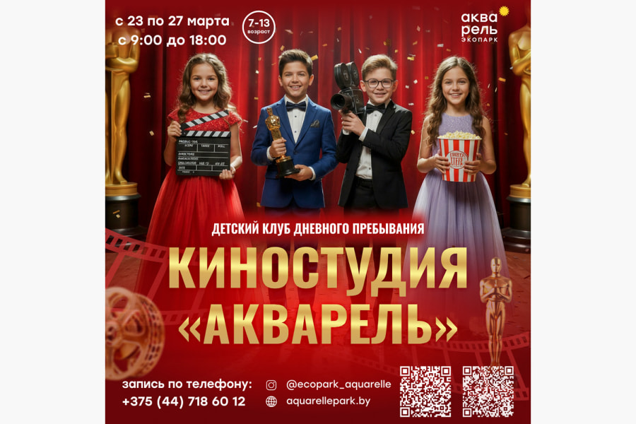 Мастер-класс Детский клуб дневного пребывания «Киностудия Акварель»