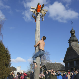 Праздник Шырокая Масленіца ў беларускім скансэне