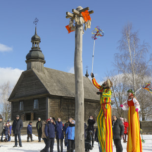 Праздник Шырокая Масленіца ў беларускім скансэне