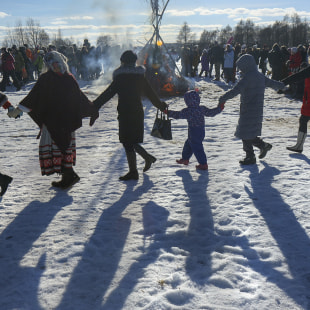 Праздник Шырокая Масленіца ў беларускім скансэне