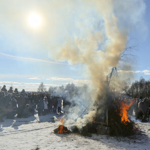 Праздник Шырокая Масленіца ў беларускім скансэне