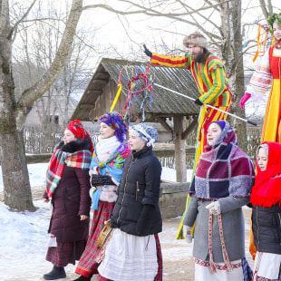 Праздник Шырокая Масленіца ў беларускім скансэне