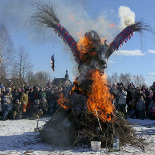 Праздник Шырокая Масленіца ў беларускім скансэне