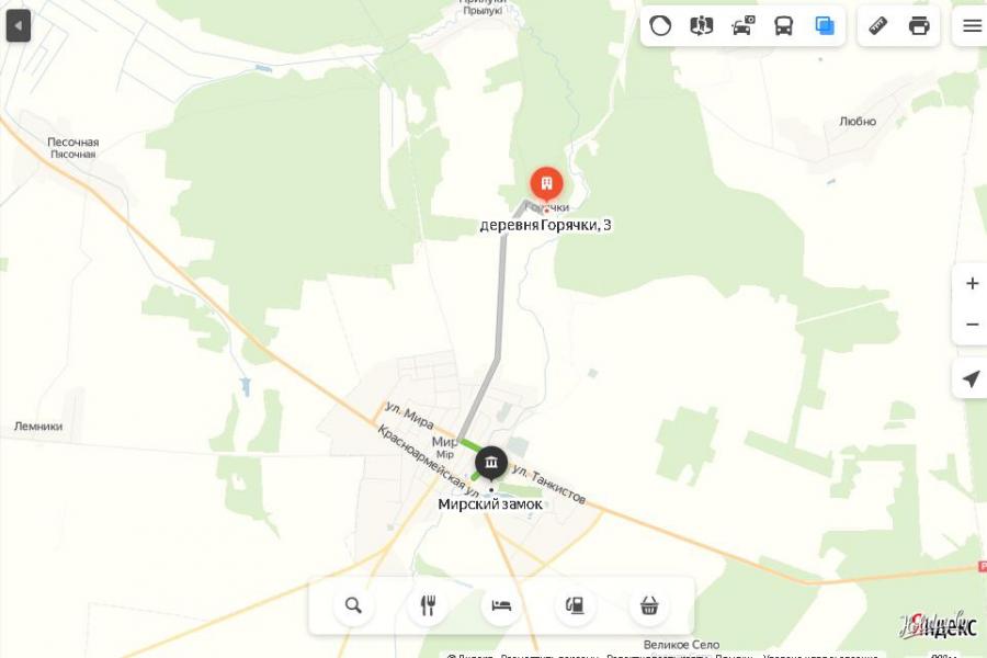 Маршрут от Мирского замка до Горячки,3