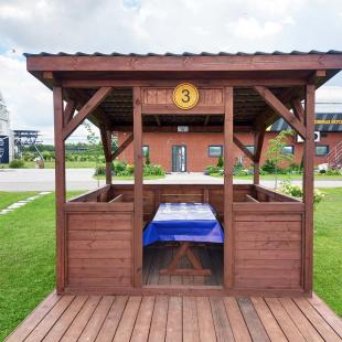 Беседки в загородном экопарке «Акварель»